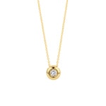 Blush 14ct Gold 0.10ct Lab Diamond Bezel Set Pendant Necklace