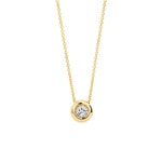 Blush 14ct Gold 0.15ct Lab Diamond Bezel Set Pendant Necklace