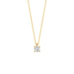 Blush 14ct Gold Lab Diamond 0.20ct Solitaire Pendant Necklace - LG3001Y