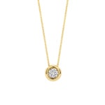 Blush 14ct Gold 0.25ct Lab Diamond Bezel Set Pendant Necklace