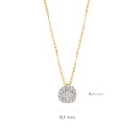 Blush 14ct Gold 0.22ct Lab Diamond Halo Pendant Necklace - LG3010Y