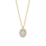 Blush 14ct Gold 0.32ct Lab Grown Diamond Oval Pendant Necklace