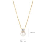 Blush Collier 14k Gelbgold mit Perle und Zirkonia - 3163YPW