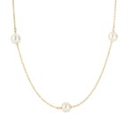 Blush 14ct Gold Pearl Station Necklace - 3185YPW