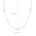 Blush 14ct Gold Pearl Station Necklace - 3185YPW