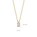 Blush Collier 14k Gelbgold mit rechteckigem Labordiamant 0.20ct - LG3016Y