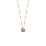 Blush Collier 14k Gelbgold mit rosa Amethyst