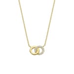 Blush 14ct Gold Interlocking Circles Zirconia Necklace - 3126YZI