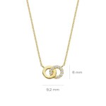 Blush Collier 14k Gelbgold verschlungene Ringe mit Zirkonia - 3126YZI