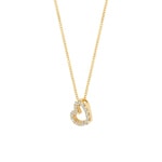 Blush 14ct Yellow Gold Heart Zirconia Pendant Necklace - 3072YZI