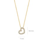 Blush 14ct Yellow Gold Heart Zirconia Pendant Necklace - 3072YZI