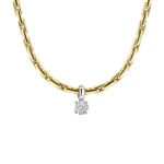 Blush Collier chaîne fantaisie avec pendentif en or bicolore 14 carats - 3053BZI
