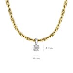 Blush Collier chaîne fantaisie avec pendentif en or bicolore 14 carats - 3053BZI