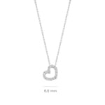 Blush 14ct White Gold Heart Zirconia Pendant Necklace - 3072WZI