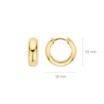 Blush 14ct Gold Charm Hoop Earrings 13.0mm  - 7388YGO