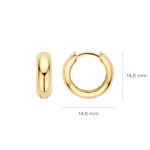 Blush 14ct Gold Charm Hoop Earrings 14.5mm - 7389YGO