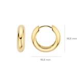 Blush 14ct Gold Charm Hoop Earrings 16.5mm - 7390YGO