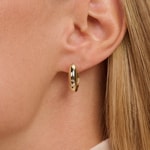 Blush 14ct Gold Charm Hoop Earrings 16.5mm - 7390YGO