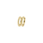 Blush 14ct Gold Twisted Rope Huggie Earrings