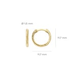Blush 14ct Gold Twisted Rope Huggie Earrings - 7266YGO
