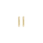 Blush 14ct Gold Twisted Rope Huggie Earrings - 7266YGO