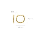 Blush Creolen 14k Gelbgold mit Kugeloptik 10.7mm - 7263YGO