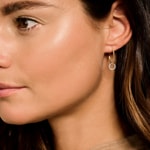 Blush 14ct Gold Beaded Hoop Earrings - 7291YGO