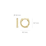 Blush Creolen 14k Gelbgold mit Kugeloptik 9 mm - 7230YGO