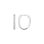 Blush Créoles ovales diamants synthétiques 0.33ct or jaune 14 carat - LG7008W