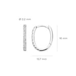Blush Créoles ovales diamants synthétiques 0.33ct or jaune 14 carat - LG7008W