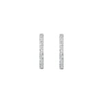 Blush Créoles ovales diamants synthétiques 0.33ct or jaune 14 carat - LG7008W