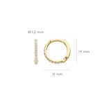 Blush Creolen 14k Gelbgold mit Pavé-Zirkonia 11mm - 7269YZI