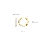 Blush Creolen 14k Gelbgold mit Pavé-Zirkonia 9.8mm - 7268YZI