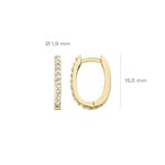 Blush Creolen 14k Gelbgold mit Zirkonia 15.4mm - 7236YZI