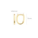 Blush Creolen 14k Gelbgold oval 13mm - 7223YGO