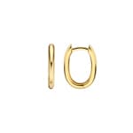 Blush 14ct Gold Oval Hoop Earrings - 7218YGO