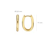 Blush Creolen 14k Gelbgold oval 17mm - 7219YGO