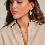 Blush Creolen 14k Gelbgold oval 17mm - 7219YGO