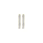 Blush 14ct Bicolour Gold Oval Zirconia Hoop Earrings - 7234BZI