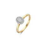 Blush 14ct Gold 0.42ct Oval Lab Diamond Cluster Ring