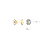 Blush Halo Ohrstecker 14k Gelbgold mit Labordiamanten 0.25ct - LG7010Y