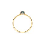 Blush Halo Ring 14k Gelbgold mit Blautopas und Zirkonia - 1258YLB