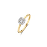 Blush 14ct Gold 0.37ct Lab Diamond Halo Ring