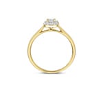 Blush Bague diamants synthétiques 0.37ct en serti illusion or jaune 14 carats - LG1009Y
