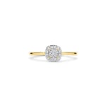 Blush Bague diamants synthétiques 0.37ct en serti illusion or jaune 14 carats - LG1009Y