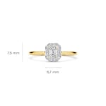 Blush Halo Ring 14k Gelbgold mit Labordiamanten 0.40ct - LG1010Y