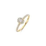 Blush 14ct Oval 0.60ct Lab Diamond Pavé Band Halo Ring - LG1045Y