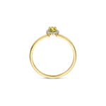 Blush Halo Ring 14k Gelbgold mit Peridot und Zirkonia - 1258YGP