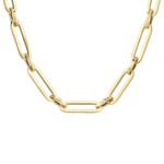 Blush 14ct Gold Mixed Length Paperclip Chain Necklace 45cm
