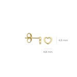 Blush 14ct Gold Open Heart Stud Earrings - 7246YGO
